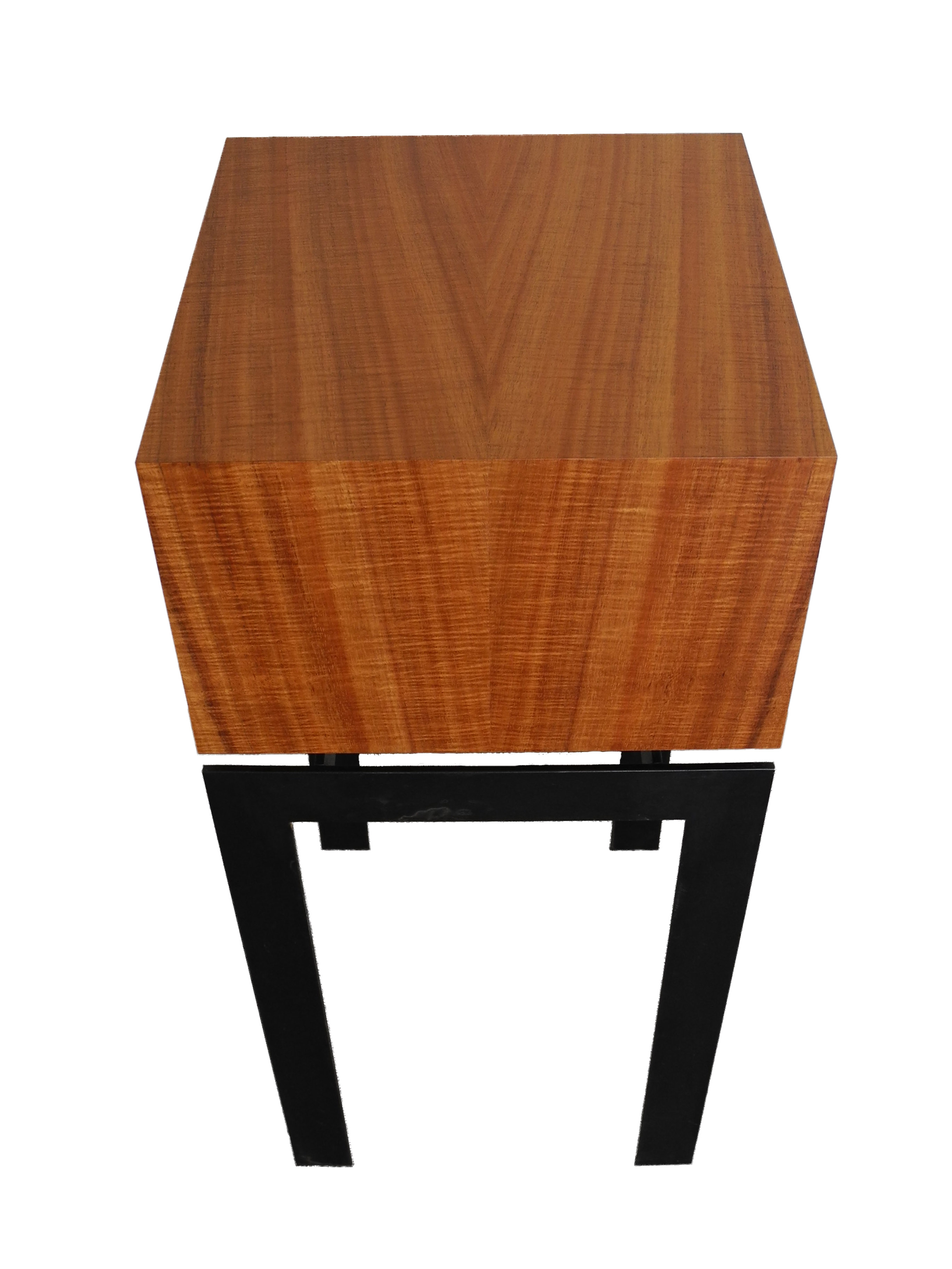 display pedestal end table square koa wood